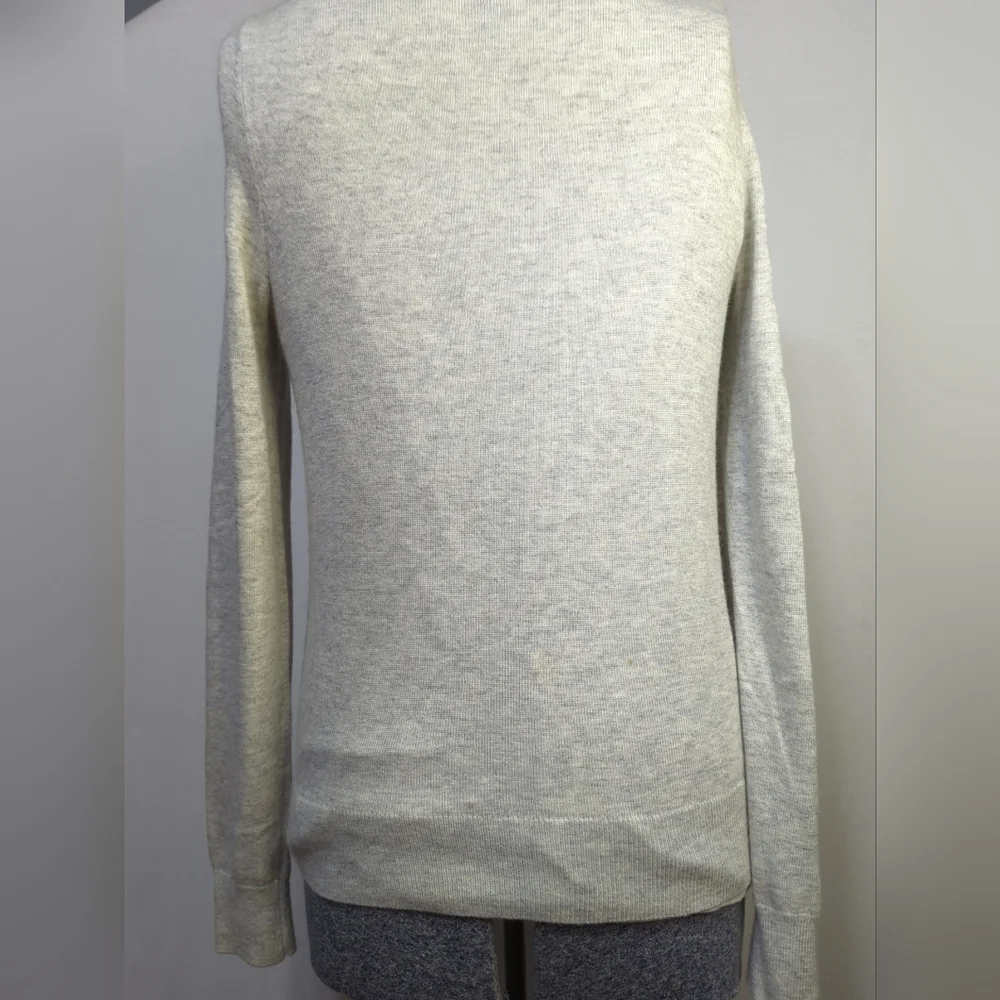 LOFT Gray Embellished Jewel Beaded Rabbit Hair Blend Cardigan‎ Sweater Small 645
